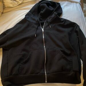 Black zip up hoodie